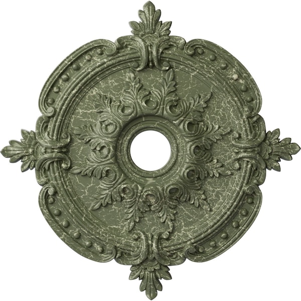Ekena Millwork Benson Classic Medallion (Canopies up to 6 1/2"), 28 3/8"OD x 3 3/4"ID x 1 5/8"P, Athenian Green CM28BEAGC - main